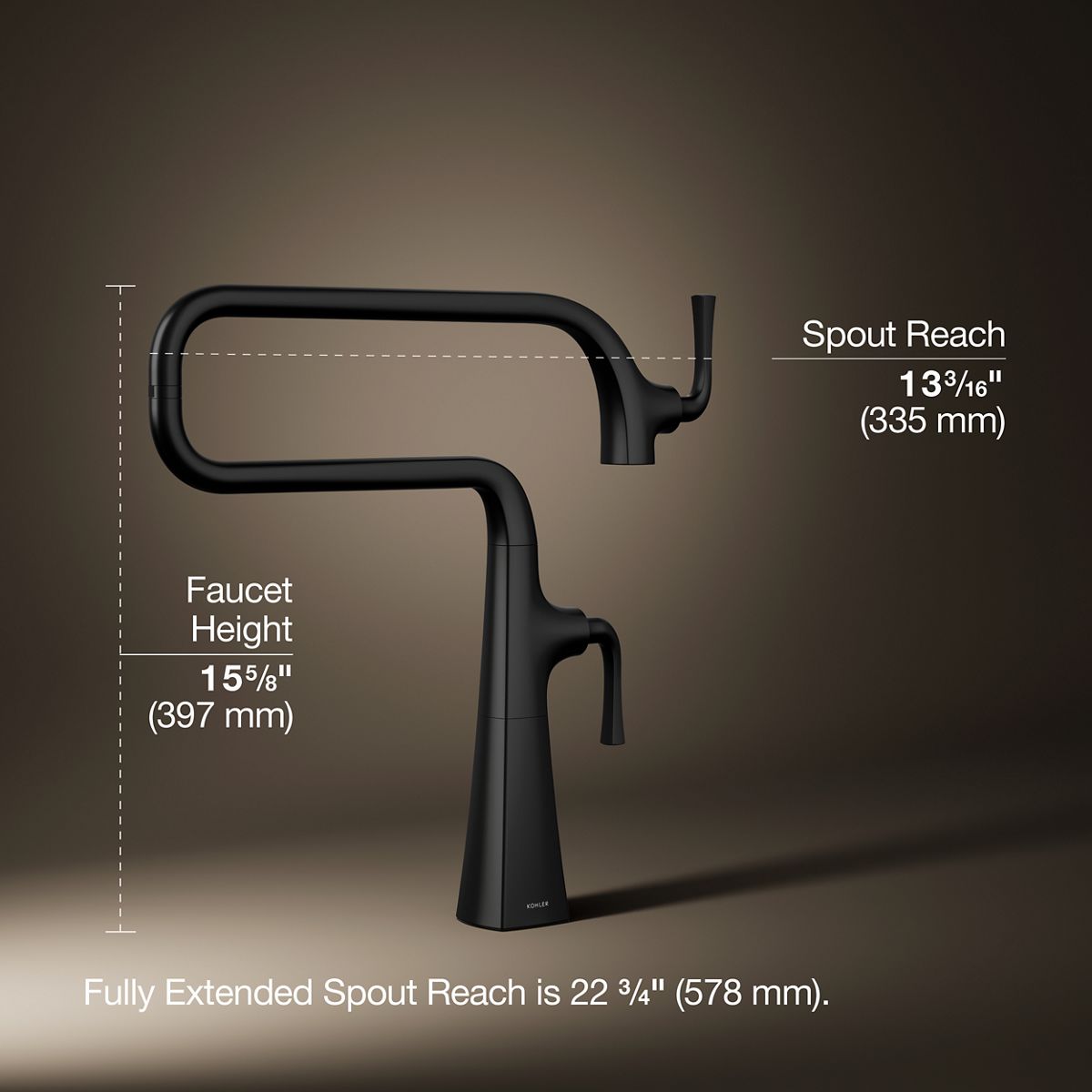 KOHLER K-22067 Graze Deck-mount pot filler