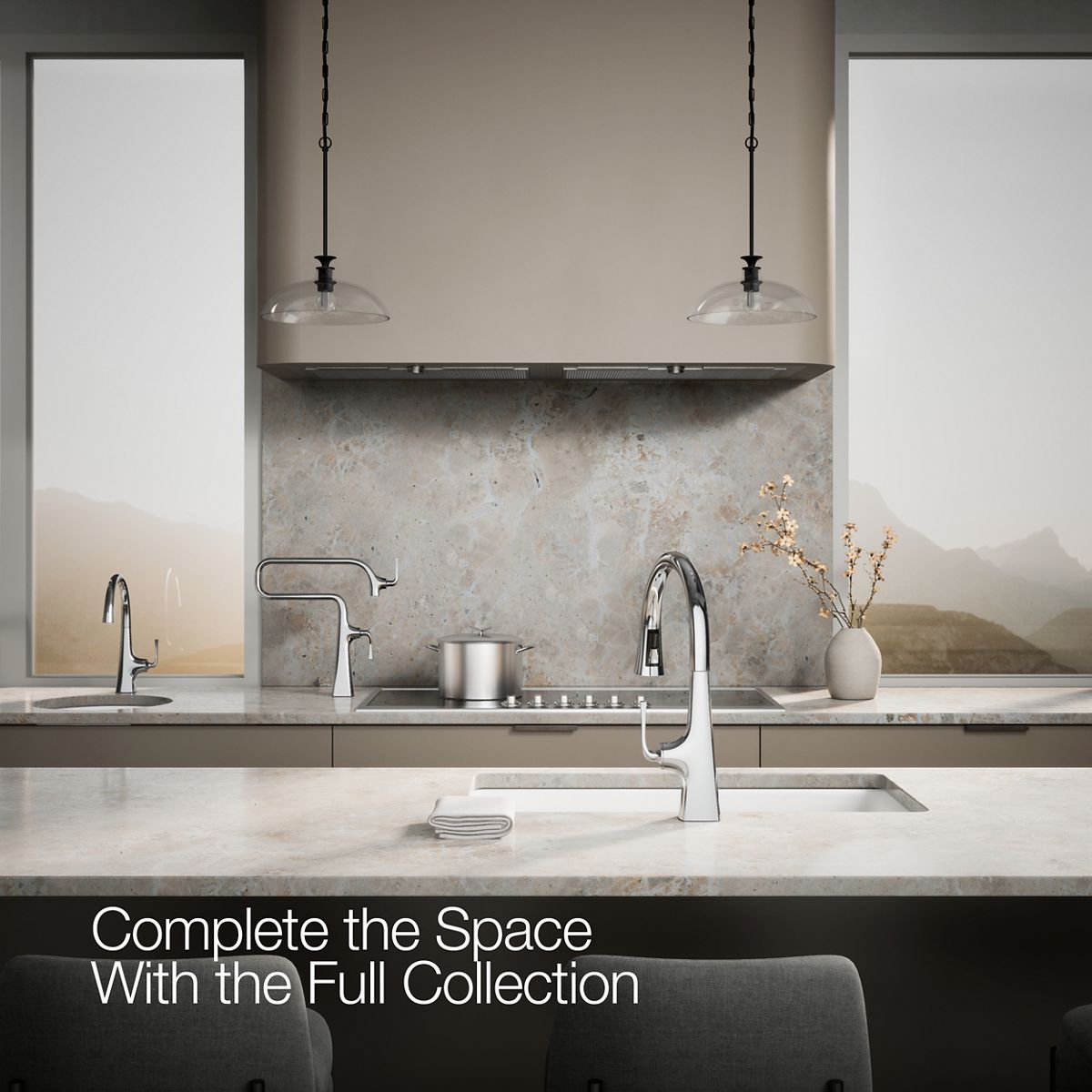 KOHLER K-22067 Graze Deck-mount pot filler