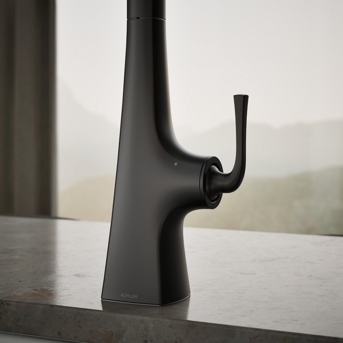KOHLER K-22068 Graze Touchless pull-down kitchen sink faucet with three-function sprayhead