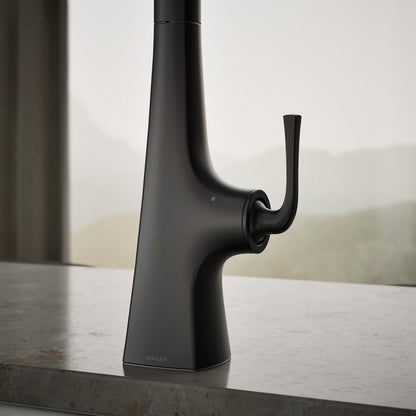 KOHLER K-22068 Graze Touchless pull-down kitchen sink faucet with three-function sprayhead