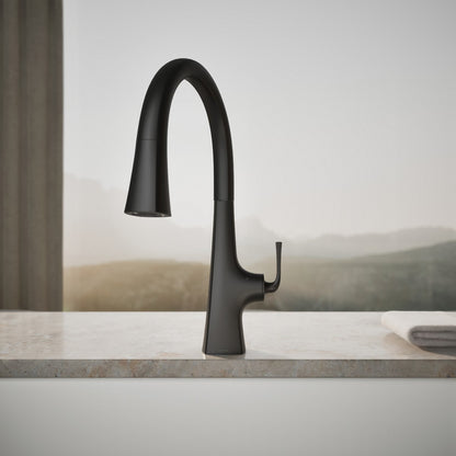 KOHLER K-22068 Graze Touchless pull-down kitchen sink faucet with three-function sprayhead