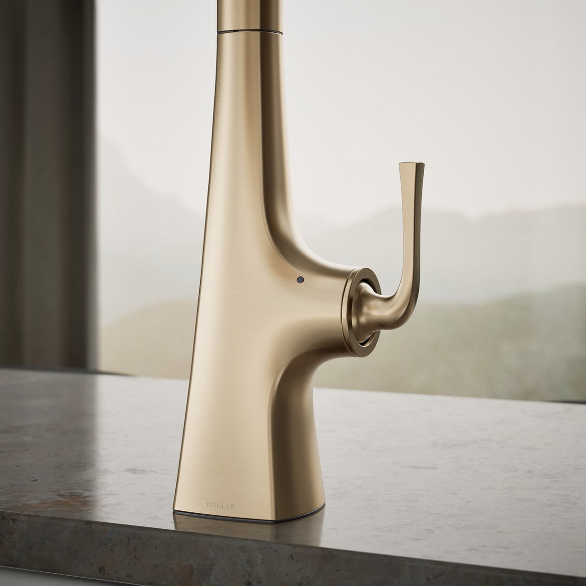 KOHLER K-22068 Graze Touchless pull-down kitchen sink faucet with three-function sprayhead