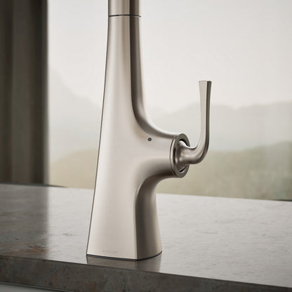 KOHLER K-22068 Graze Touchless pull-down kitchen sink faucet with three-function sprayhead