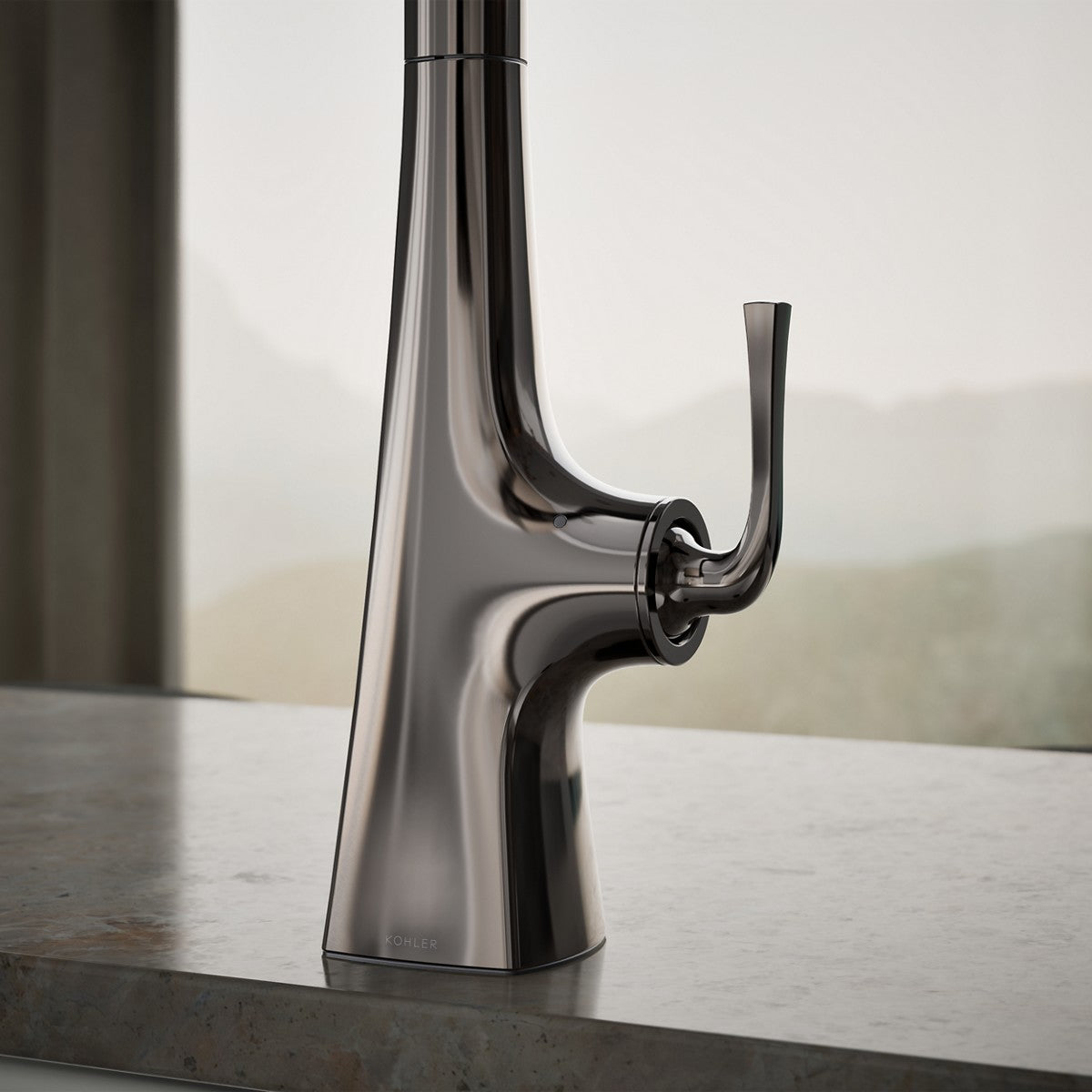 KOHLER K-22068 Graze Touchless pull-down kitchen sink faucet with three-function sprayhead