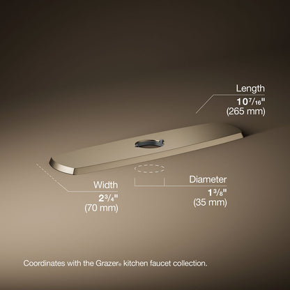 3/4 view of product with dimensions
