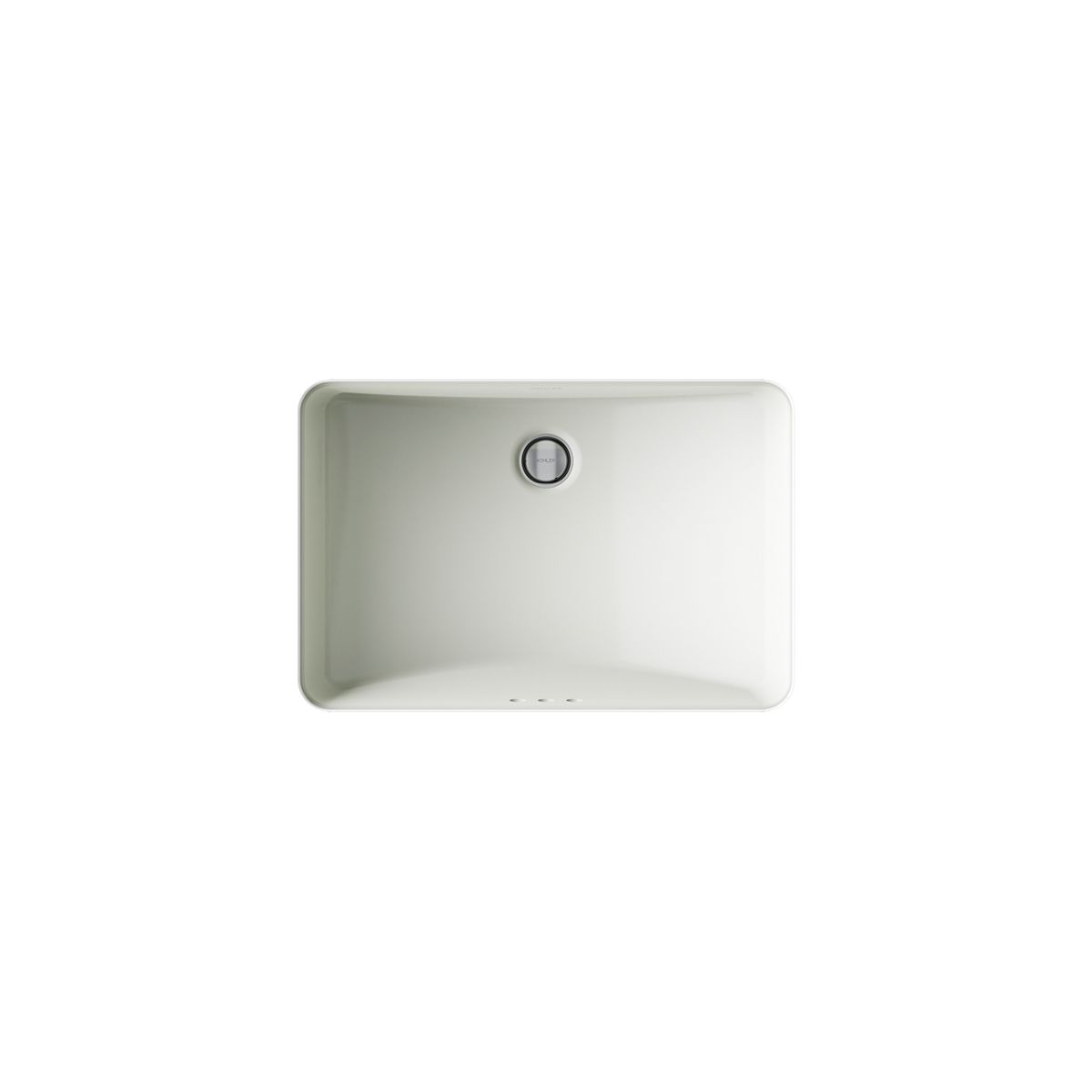 KOHLER K-2214-G Ladena 21" rectangular undermount bathroom sink with glazed underside, no overflow