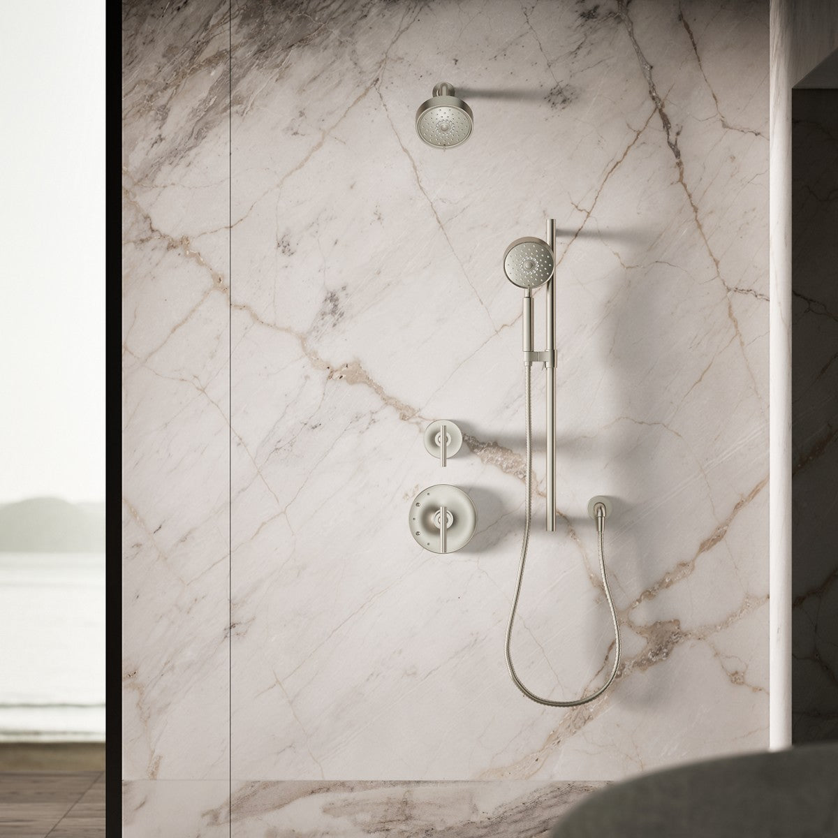 KOHLER K-22166 Purist 2.5 gpm multifunction handshower with Katalyst air-induction technology, vibrant brushed nickel -...
