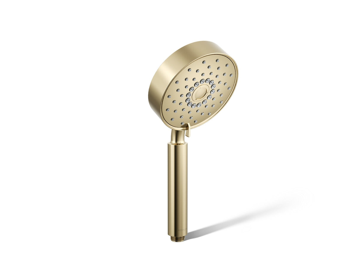 KOHLER K-22166 Purist 2.5 gpm multifunction handshower with Katalyst air-induction technology, vibrant french gold