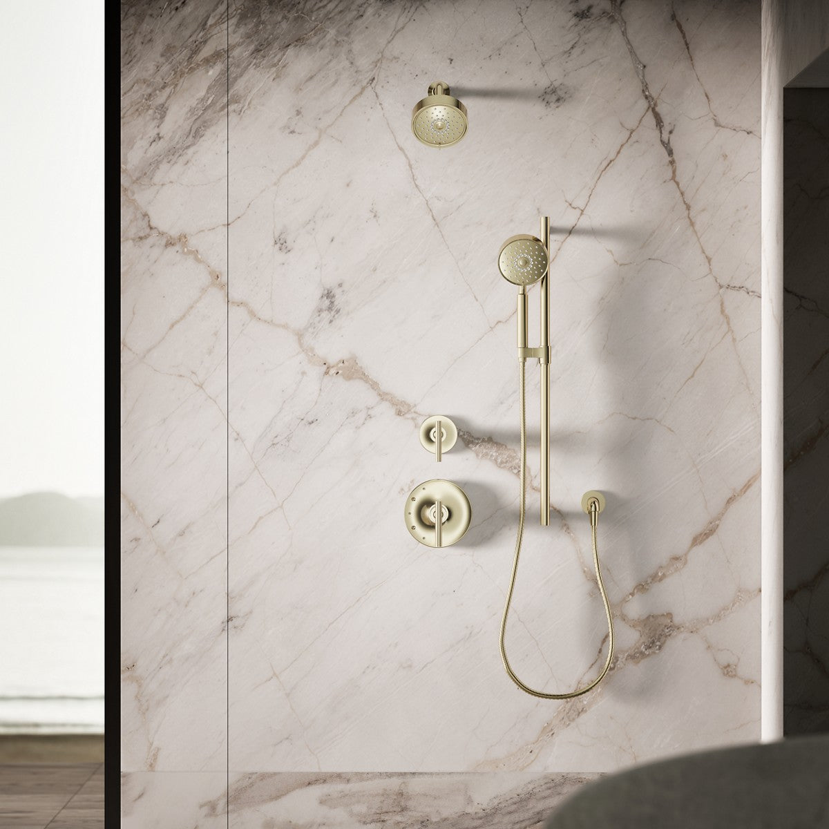 KOHLER K-22166 Purist 2.5 gpm multifunction handshower with Katalyst air-induction technology, vibrant french gold - view 5