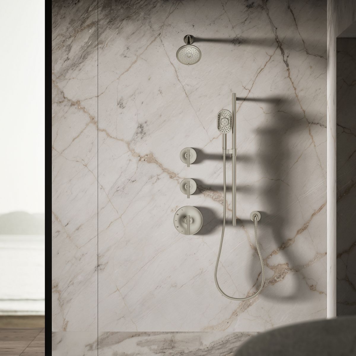 KOHLER K-22169-G Forte Three-function showerhead, 1.75 gpm