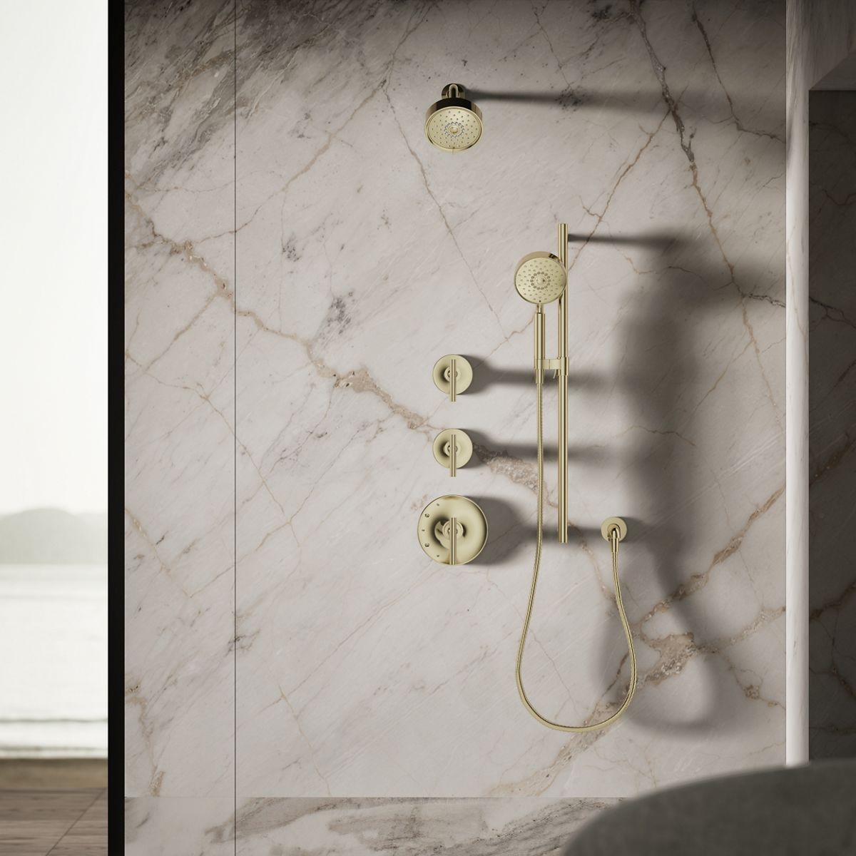 KOHLER Purist Three-function showerhead, 2.5 gpm