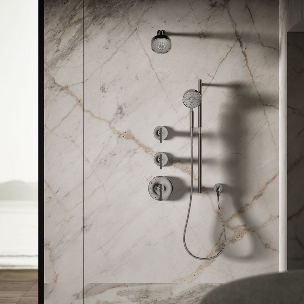 KOHLER Purist Three-function showerhead, 2.5 gpm