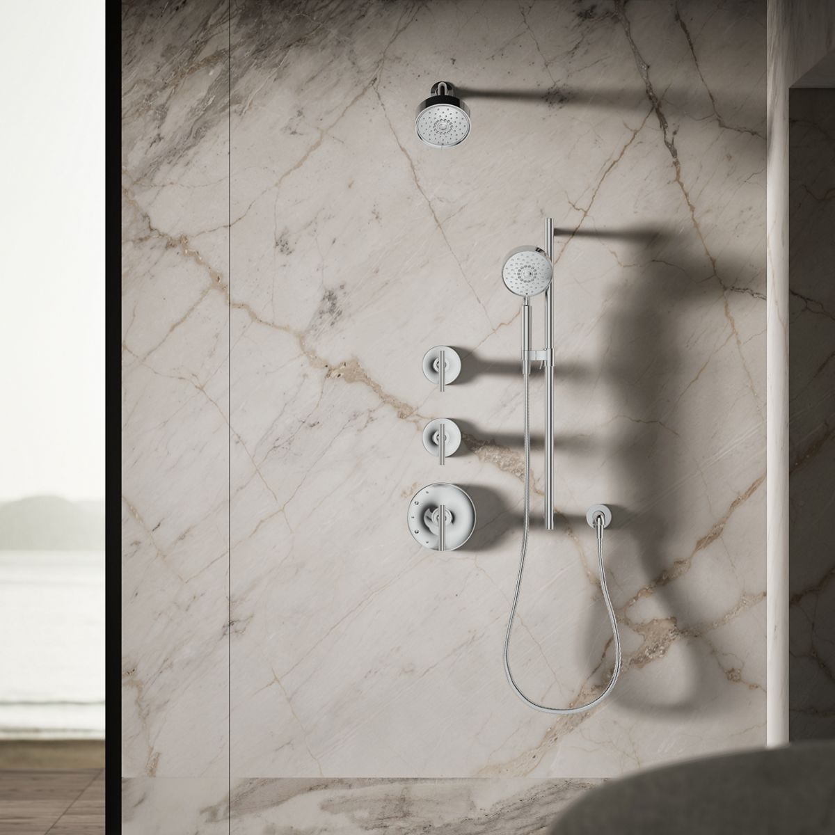 KOHLER Purist Three-function showerhead, 1.75 gpm