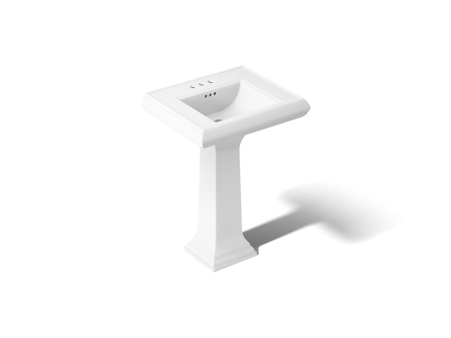 KOHLER 2238-4 Memoirs Classic 24" pedestal bathroom sink with 4" centerset faucet holes