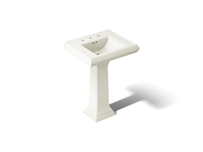 KOHLER 2238-8 Memoirs Classic 24" pedestal bathroom sink with 8" widespread faucet holes
