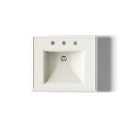 KOHLER 2238-8 Memoirs Classic 24" pedestal bathroom sink with 8" widespread faucet holes
