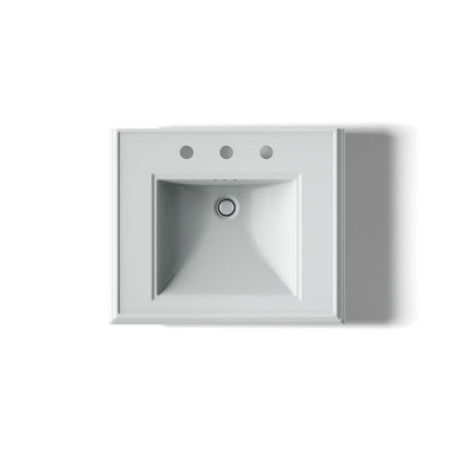 KOHLER 2238-8 Memoirs Classic 24" pedestal bathroom sink with 8" widespread faucet holes