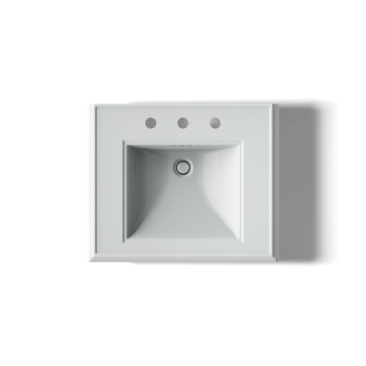 KOHLER 2238-8 Memoirs Classic 24" pedestal bathroom sink with 8" widespread faucet holes