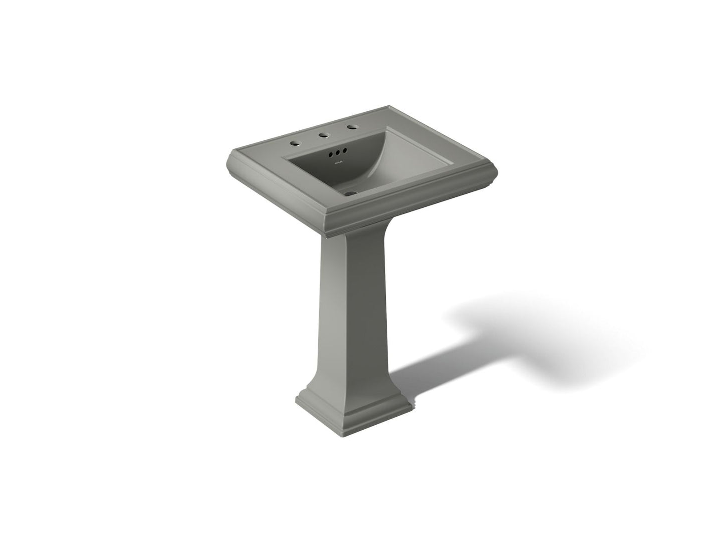 KOHLER 2238-8 Memoirs Classic 24" pedestal bathroom sink with 8" widespread faucet holes