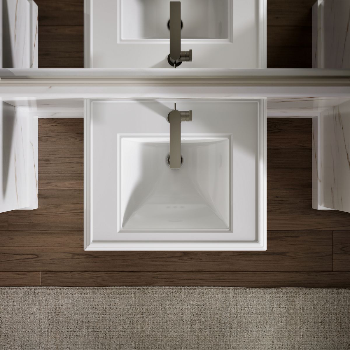 KOHLER Memoirs Pedestal/console table bathroom sink basin with single faucet-hole drilling