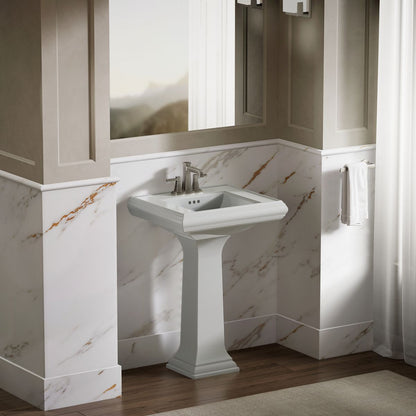 KOHLER Memoirs Pedestal/console table bathroom sink basin with 4" centerset faucet holes