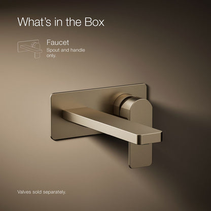 KOHLER K-22567-4 Parallel Wall-mount single-handle bathroom sink faucet, 1.2 gpm