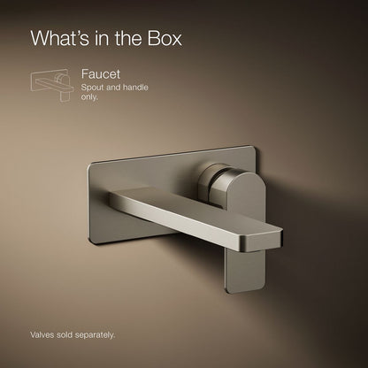 KOHLER K-22567-4 Parallel Wall-mount single-handle bathroom sink faucet, 1.2 gpm
