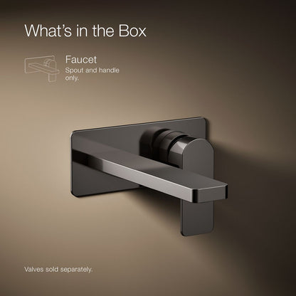 KOHLER K-22567-4 Parallel Wall-mount single-handle bathroom sink faucet, 1.2 gpm