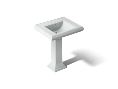 KOHLER 2258-1 Memoirs Classic 27" pedestal bathroom sink with single faucet hole