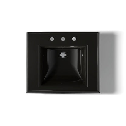 KOHLER 2258-8 Memoirs Classic 27" pedestal bathroom sink with 8" widespread faucet holes