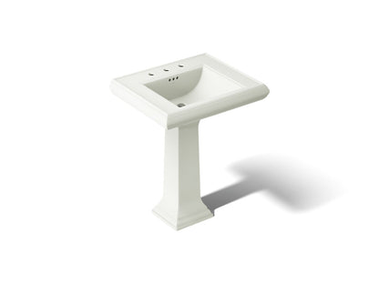 KOHLER 2258-8 Memoirs Classic 27" pedestal bathroom sink with 8" widespread faucet holes