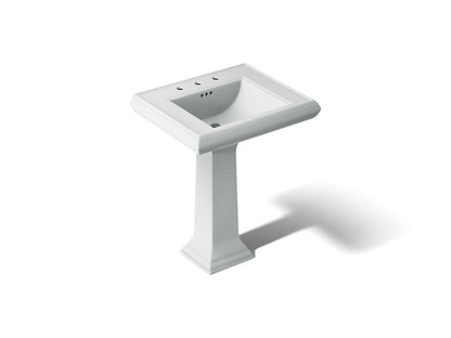 KOHLER 2258-8 Memoirs Classic 27" pedestal bathroom sink with 8" widespread faucet holes