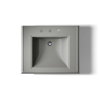 KOHLER 2258-8 Memoirs Classic 27" pedestal bathroom sink with 8" widespread faucet holes