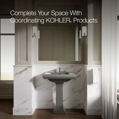 KOHLER 2258-8 Memoirs Classic 27" pedestal bathroom sink with 8" widespread faucet holes