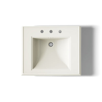 KOHLER Memoirs Pedestal/console table bathroom sink basin with 8" widespread faucet holes