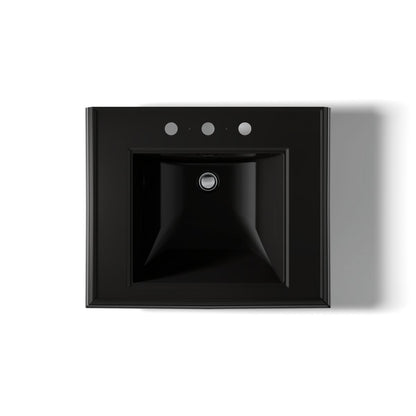KOHLER Memoirs Pedestal/console table bathroom sink basin with 8" widespread faucet holes