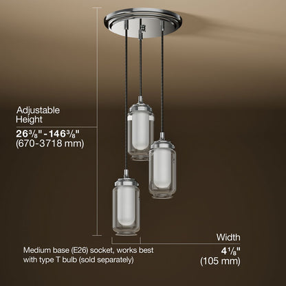 3/4 view of product with dimensions