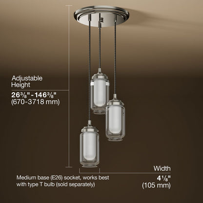 3/4 view of product with dimensions