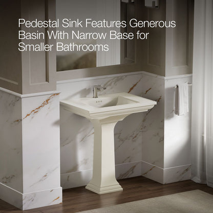 KOHLER 2268-1 Memoirs Stately 30" pedestal bathroom sink with single faucet hole