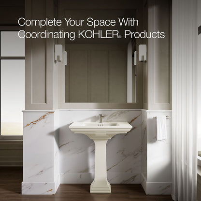 KOHLER 2268-1 Memoirs Stately 30" pedestal bathroom sink with single faucet hole