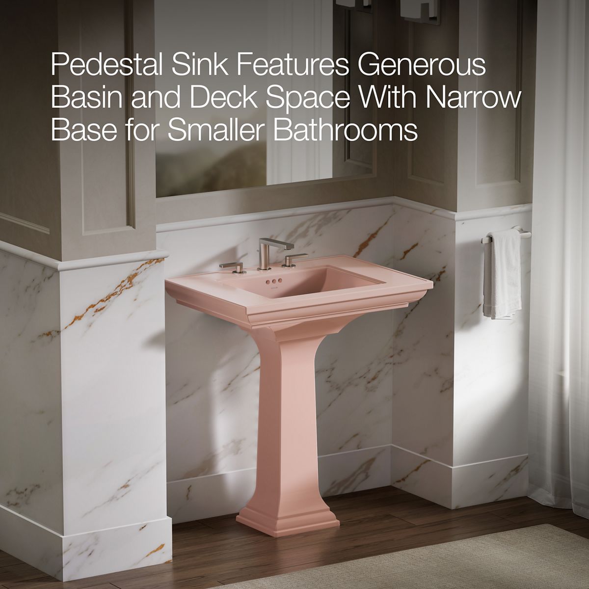 KOHLER K-2268-8 Memoirs Stately 30-3/4" rectangular pedestal bathroom sink