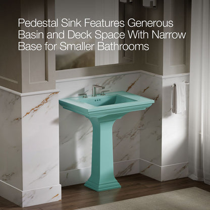 KOHLER K-2268-8 Memoirs Stately 30-3/4" rectangular pedestal bathroom sink