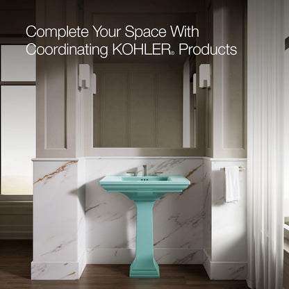 KOHLER K-2268-8 Memoirs Stately 30-3/4" rectangular pedestal bathroom sink