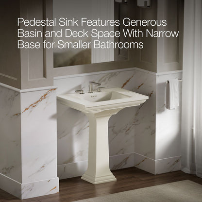 KOHLER K-2268-8 Memoirs Stately 30-3/4" rectangular pedestal bathroom sink