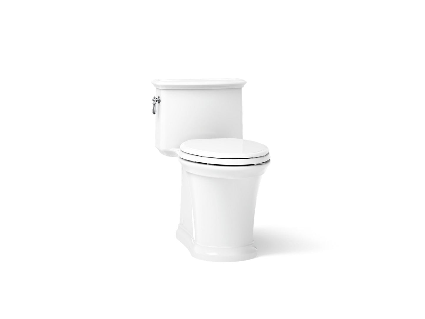 KOHLER K-22695 Harken One-piece compact elongated toilet with skirted trapway, 1.28 gpf