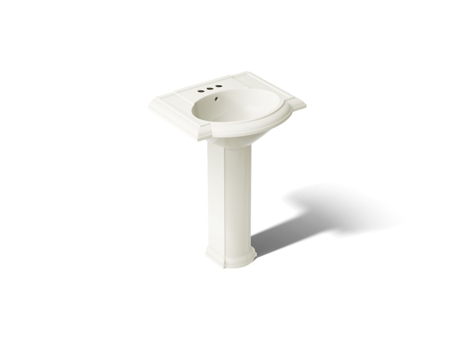 KOHLER 2286-4 Devonshire 24" pedestal bathroom sink with 4" centerset faucet holes