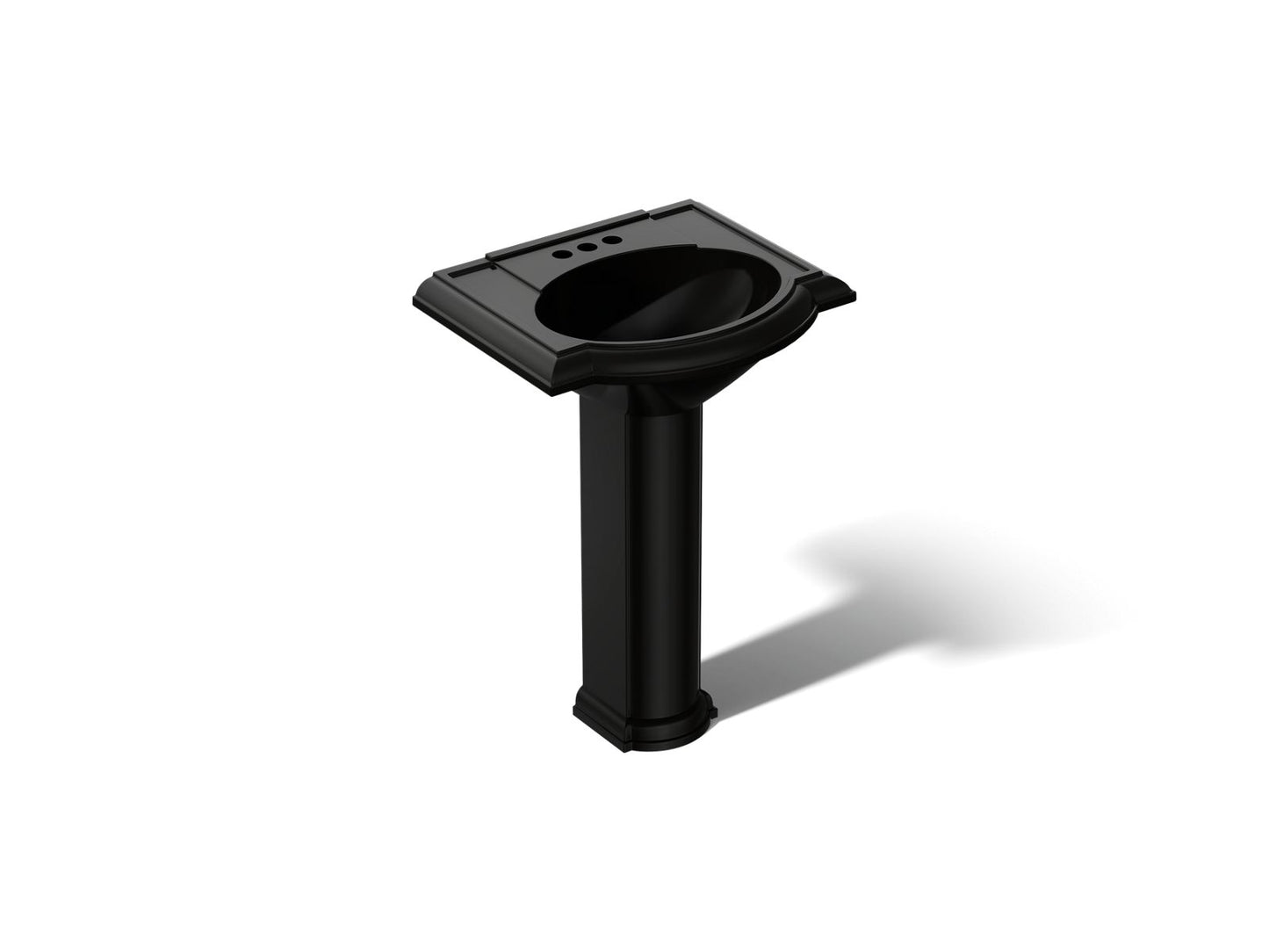KOHLER 2286-4 Devonshire 24" pedestal bathroom sink with 4" centerset faucet holes