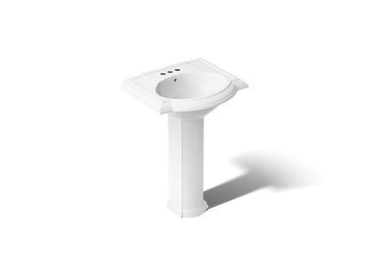 KOHLER 2286-4 Devonshire 24" pedestal bathroom sink with 4" centerset faucet holes