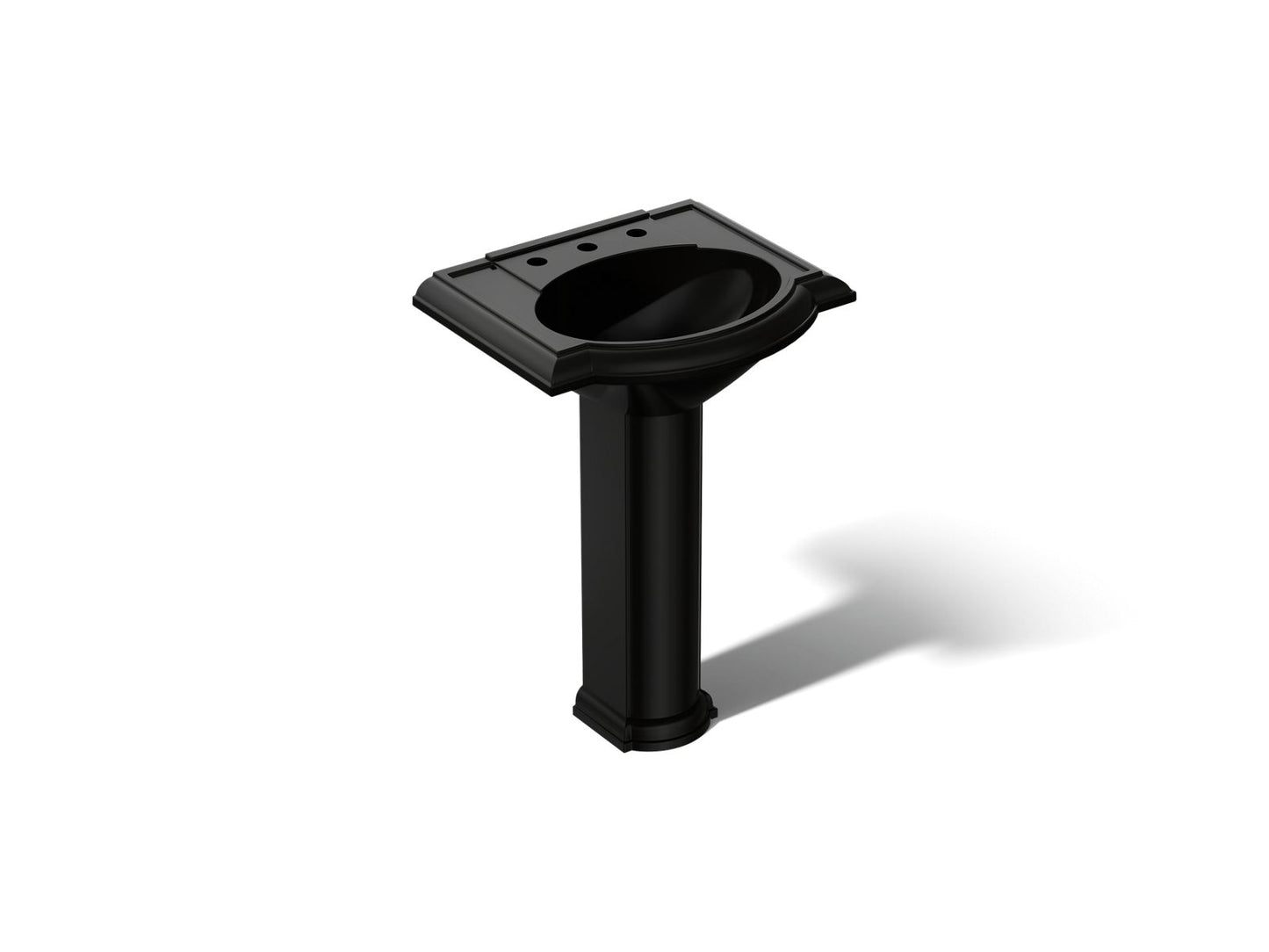 KOHLER 2286-8 Devonshire 24" pedestal bathroom sink with 8" widespread faucet holes