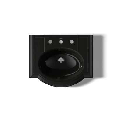 KOHLER 2286-8 Devonshire 24" pedestal bathroom sink with 8" widespread faucet holes